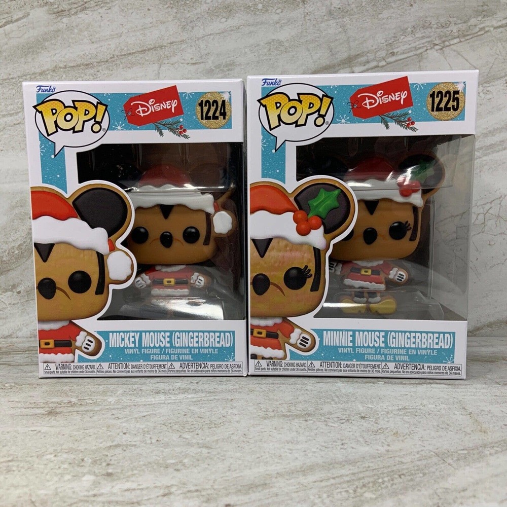 Funko Disney Holiday 2023 POP Mickey & Minnie Mouse Gingerbread Vinyl Figure NEW